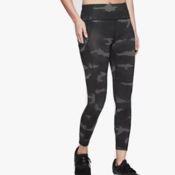 ATHLETA Camo Contender 7/8 Tight Black Gray Size Small - Picture 2 of 9